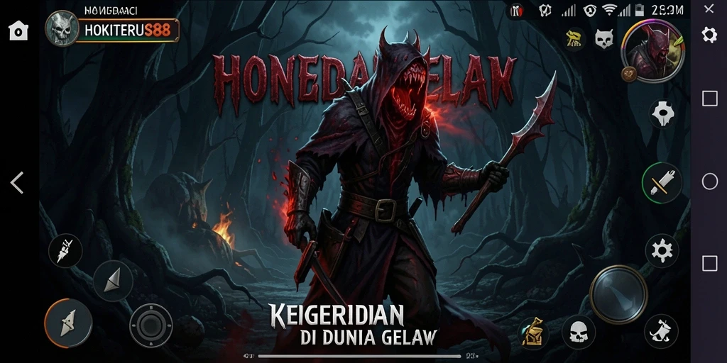 Gameplay HOKITERUS88 dengan suasana mencekam dan penuh ketegangan.