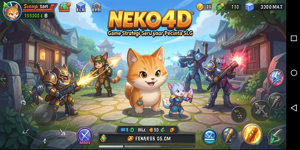 Screenshot gameplay NEKO4D yang menampilkan strategi SLG yang mendebarkan.