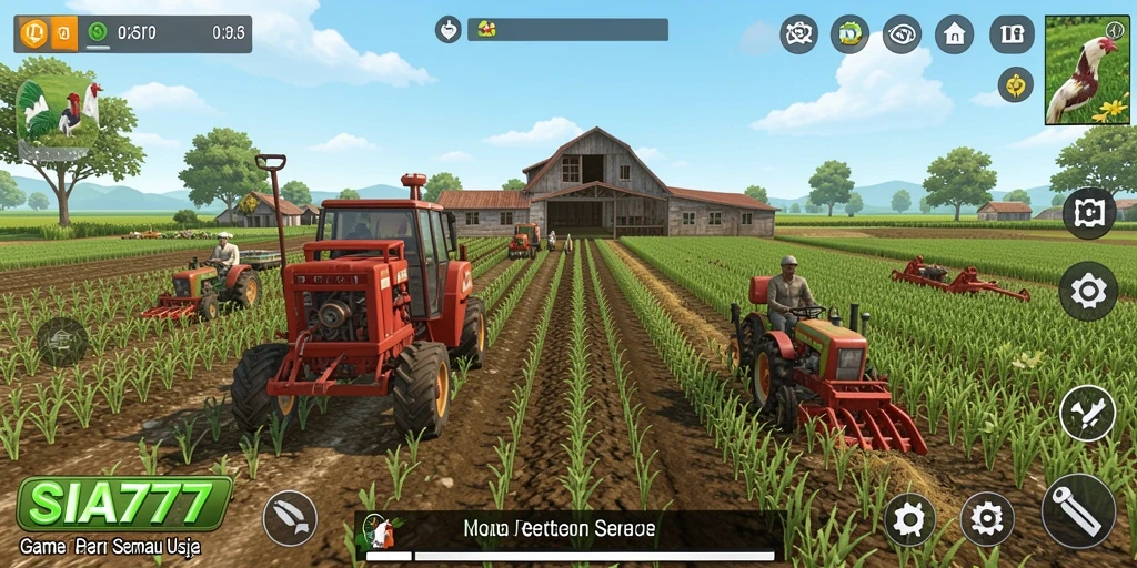 Screenshot gameplay SIA777 yang menampilkan aktivitas berkebun yang mengasyikkan.